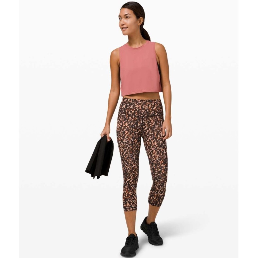 Lululemon Wunder Train High-Rise Crop Sz 4 Leggings 21" Tight Motion Flux Multi
